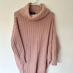 Express Women's Blush Cowl Neck Sweater